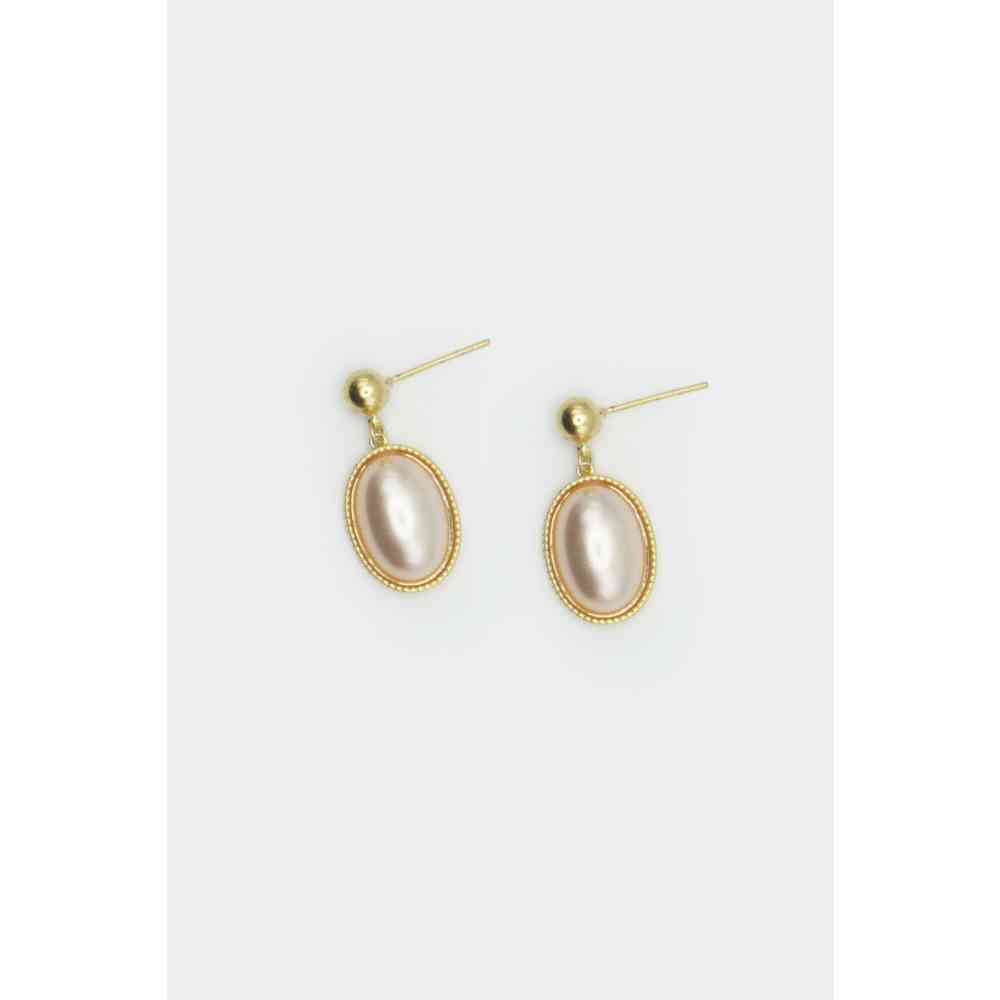 Voodoo Vixen - Classic Oval Pearl Drop Ohrringe - Goldfarben
